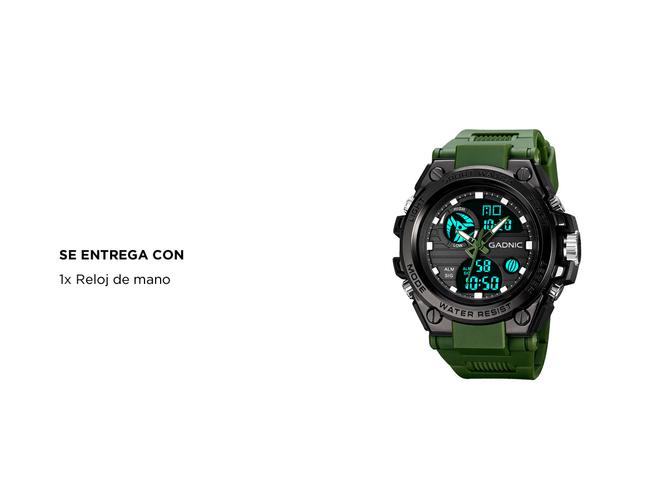 Reloj De Hombre Analogico Digital Gadnic Multifuncional Impermeable  - 6