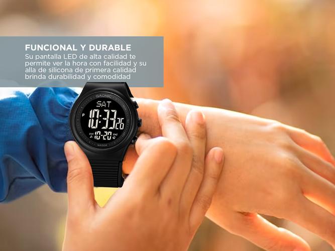 Reloj Digital Deportivo Gadnic Nemesis Pantalla LED - 3