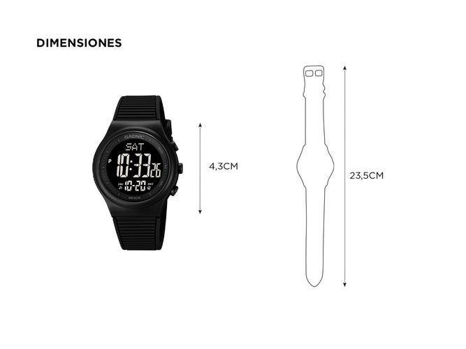 Reloj Digital Deportivo Gadnic Nemesis Pantalla LED - 4