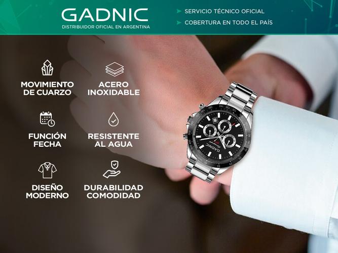 Reloj de Cuarzo para Hombre Gadnic Morfeo Resistente al Agua con Fecha y Hora - 1