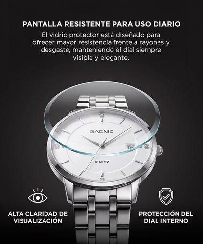 Reloj Analógico Gadnic RELF5 Pulsera Malla Metálica Acero Inoxidable Calendario - 2