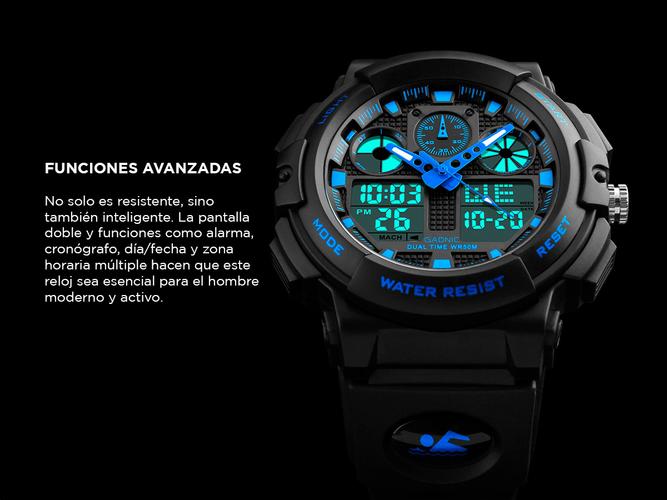Reloj de Hombre Deportivo Gadnic Sealy Digital Cronógrafo - 4