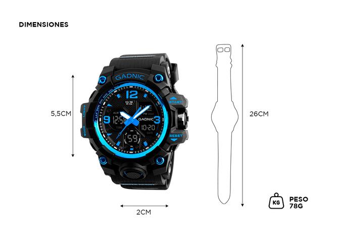 Reloj Deportivo Gadnic Digital Analógico Resistente Al Agua  - 4