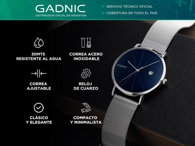 Reloj De Hombre Gadnic Cuarzo Analógico Impermeable  - 1