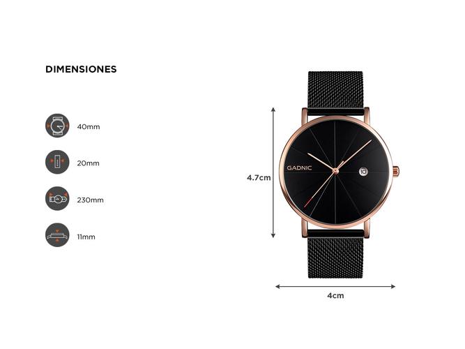 Reloj De Hombre Gadnic Cuarzo Analógico Impermeable  - 4
