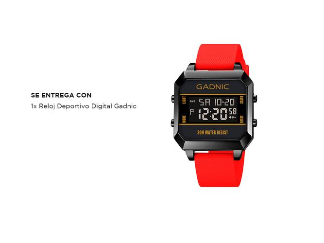 Reloj Deportivo Digital Gadnic Cuadrado Resistente Al Agua - 5
