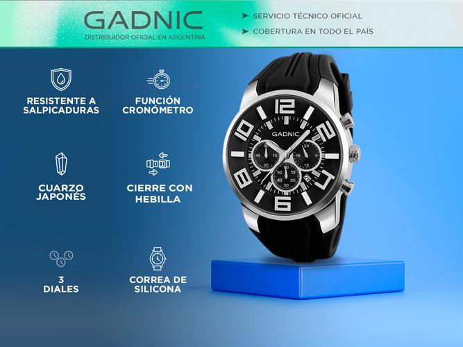 Reloj con 3 Diales Gadnic Resistencia al Agua 3 ATM - 1