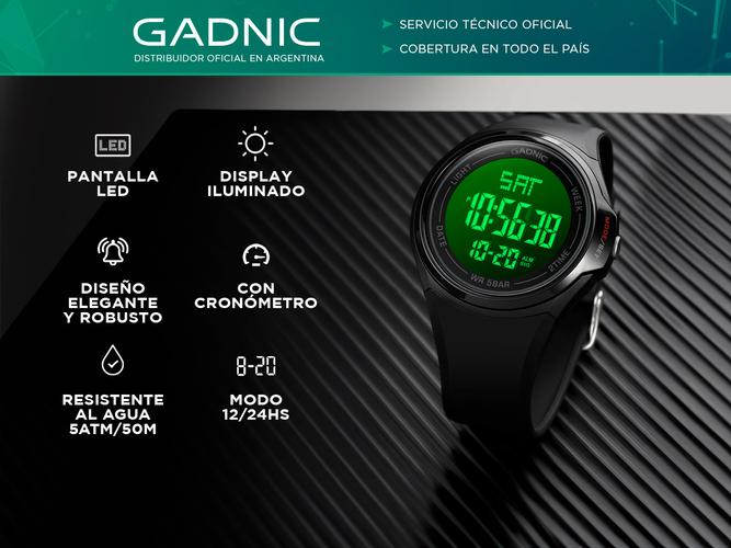 Reloj Digital Led Gadnic S400 Sumergible - 1