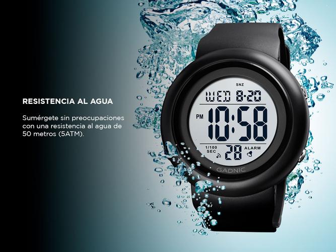 Reloj Gadnic Sumergible Digital con Alarma Cronometro - 2