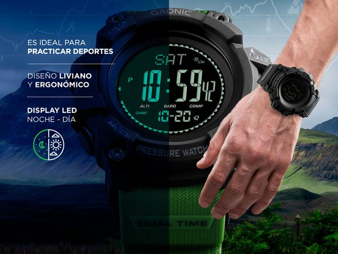 Reloj Pulsera Gadnic Digital Sumergible - 2