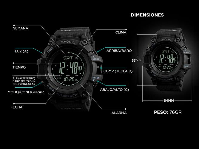 Reloj Pulsera Gadnic Digital Sumergible - 4
