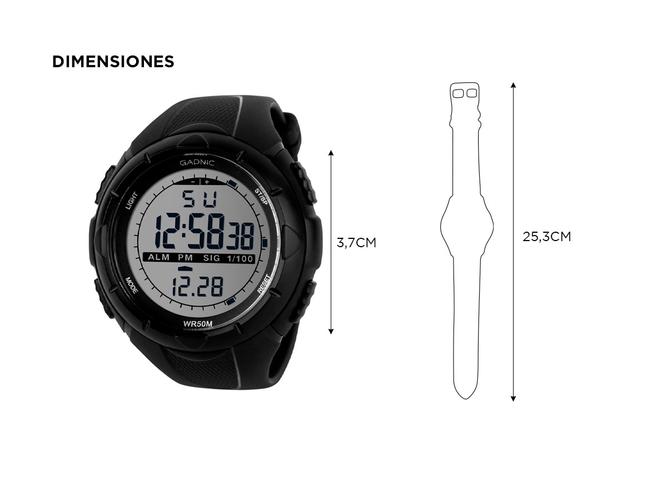 Reloj Digital Sumergible Gadnic S600 Deportivo - 4