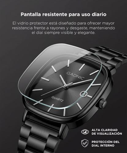 Reloj Analógico Gadnic RELF3RELF4 Pulsera Malla Correa Acero Inoxidable Calendario Integrado - 2