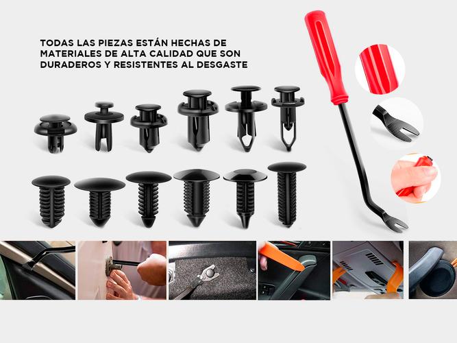 Kit 240 Piezas Herramienta De Extracción De Molduras Clips - 3