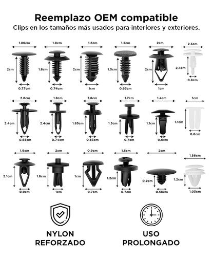 Kit 415 Piezas Clips Retención Extracción de Sujetadores Gadnic Para Auto - 2