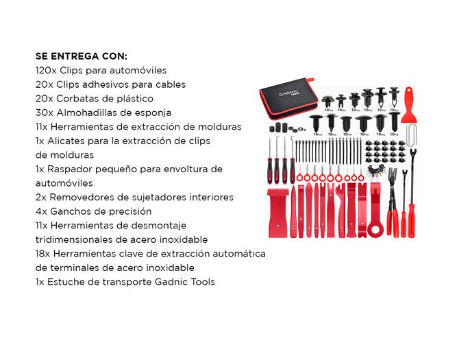 Kit 238 Herramientas Gadnic de Extracción de Molduras  - 6