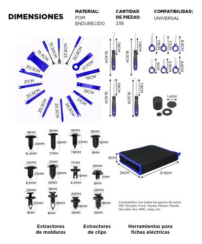 Kit 238 Herramientas Gadnic de Extracción de Molduras  - 5