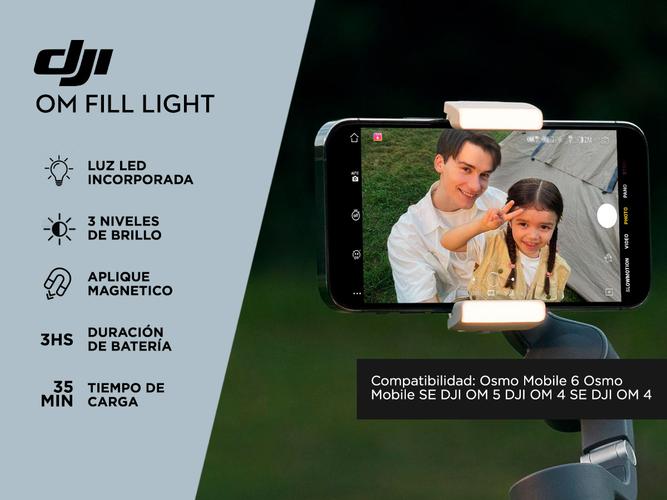 Soporte Magnético Para Teléfono DJI OM Con Luz Led Regulable - 1