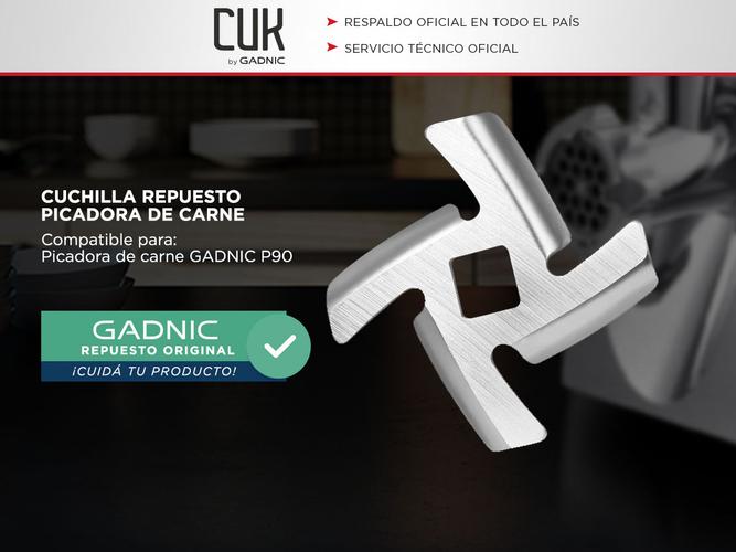 Cuchilla Repuesto Original Picadora de Carne Gadnic P90 Alta Durabilidad - 1