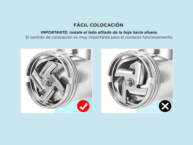 Cuchilla Repuesto Original Picadora de Carne Gadnic P90 Alta Durabilidad - 2