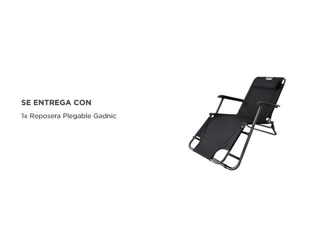 Reposera De Playa Reclinable Gadnic Plegable 2 Posiciones - 5