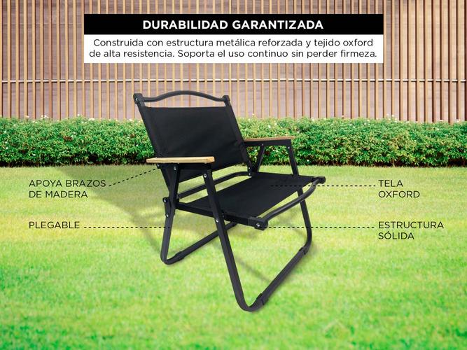 Silla Reposera Plegable Gadnic Portátil Con Apoyabrazos  - 3