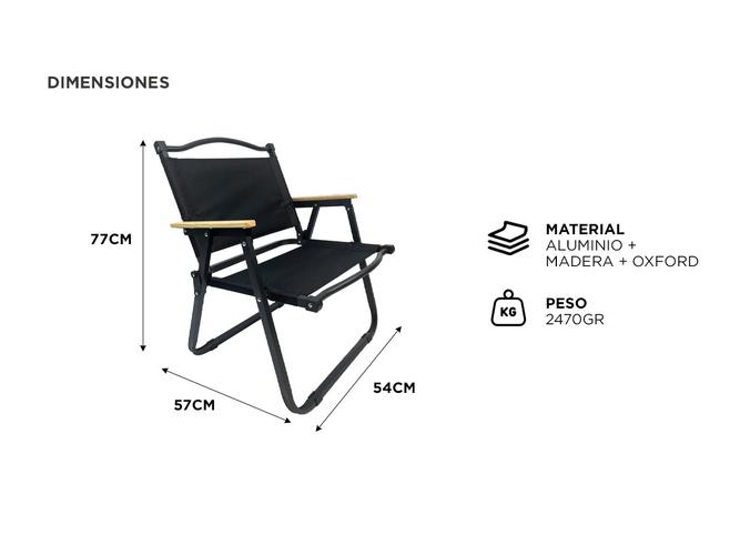 Silla Reposera Plegable Gadnic Portátil Con Apoyabrazos  - 4