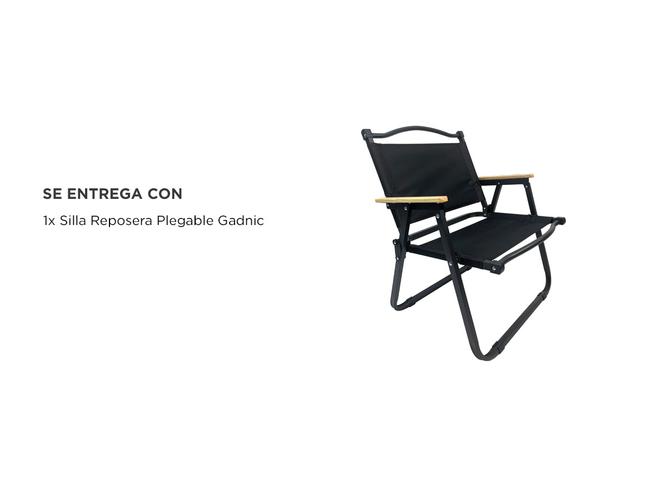 Silla Reposera Plegable Gadnic Portátil Con Apoyabrazos  - 5