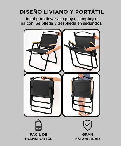 Silla Reposera Plegable Gadnic Portátil Con Apoyabrazos  - 2