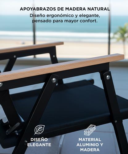 Silla Reposera Plegable Gadnic Portátil Con Apoyabrazos  - 4