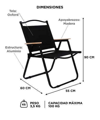 Silla Reposera Plegable Gadnic Portátil Con Apoyabrazos  - 5
