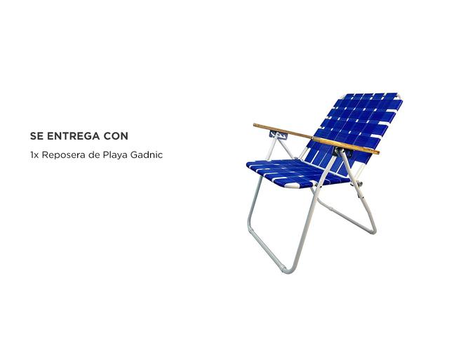 Reposera De Playa Plegable Gadnic 5 Posiciones Silla Con Apoyabrazo - 5