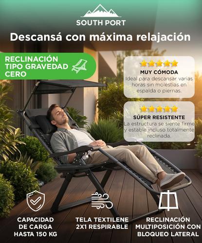 Reposera Gravedad Cero Southport by Gadnic Silla Reclinable Con Toldo  - 1