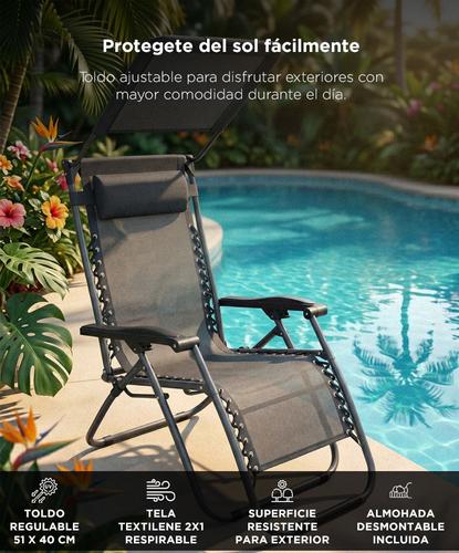 Reposera Gravedad Cero Southport by Gadnic Silla Reclinable Con Toldo  - 3