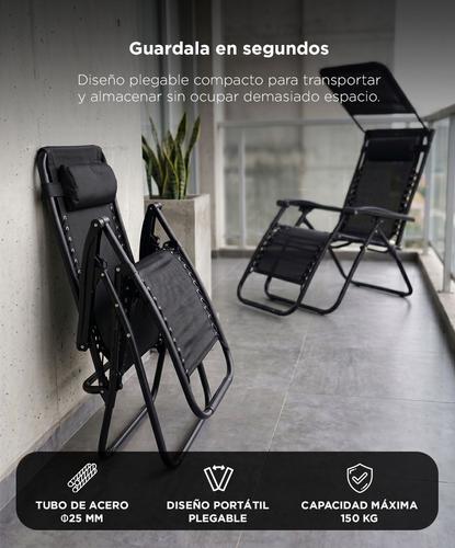 Reposera Gravedad Cero Southport by Gadnic Silla Reclinable Con Toldo  - 4