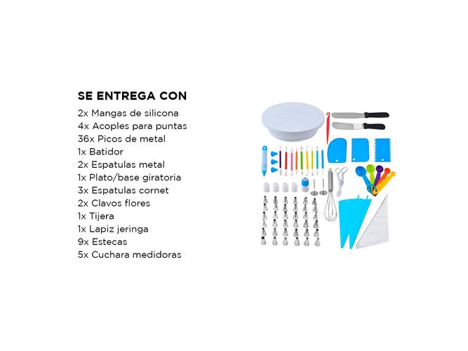Set Reposteria Gadnic 66 Piezas de Pastelería  - 6
