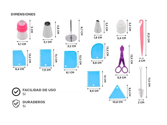 Kit Decorador para Pastelería Gadnic 72 Piezas - 3