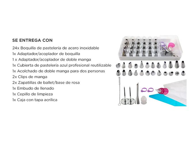 Kit de Pastelería Completo Gadnic Boquillas Profesionales Bolsas - 4
