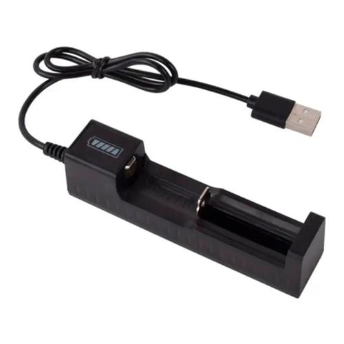 Cargador Para baterías Recargables Gadnic USB Li-ion 18650 26650 14500 - 0