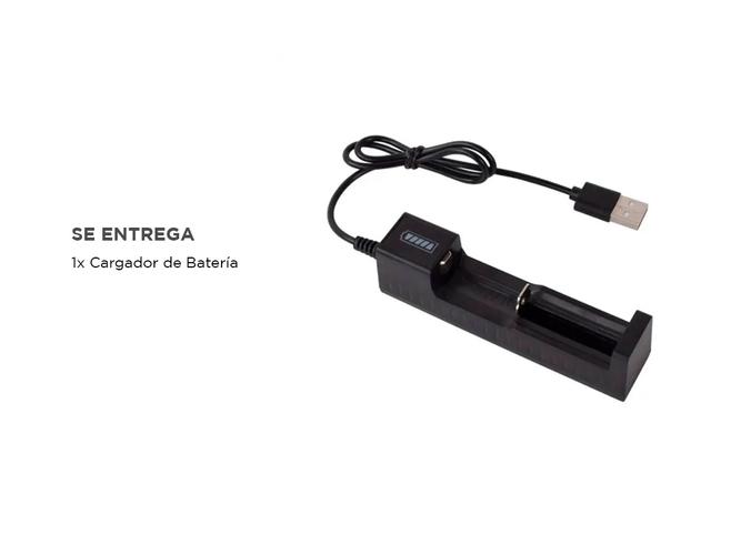 Cargador Para baterías Recargables Gadnic USB Li-ion 18650 26650 14500 - 4