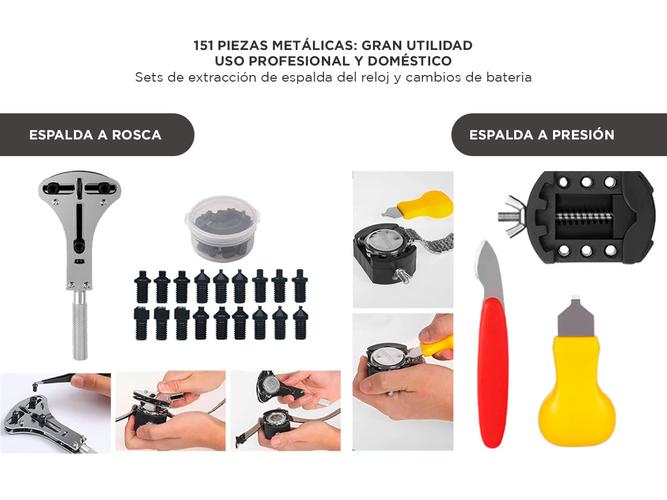 Kit Reparación de Reloj Gadnic 151 Piezas Profesional - 3