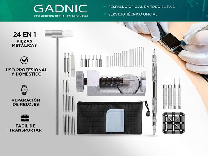 Kit Herramientas de Reparación de Relojes Gadnic 24 Piezas Metálicas  - 1