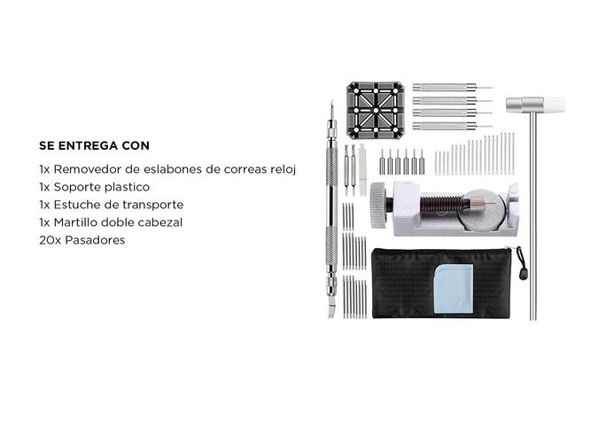 Kit Herramientas de Reparación de Relojes Gadnic 24 Piezas Metálicas  - 3