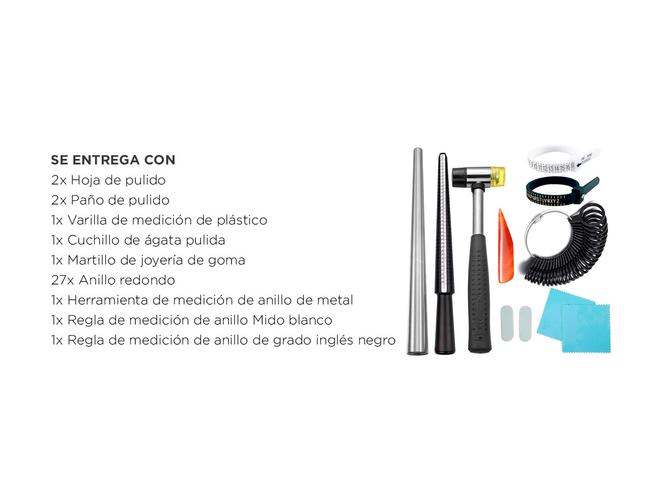Juego Medidor De Anillos Gadnic RE010 Anillero Plano - 5