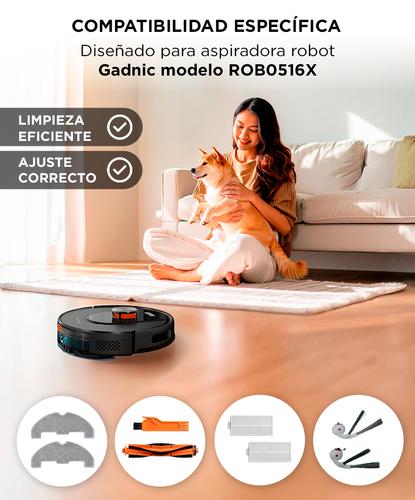 Kit Repuesto Para Aspiradora Robot Gadnic ROB0516X Originales  - 2