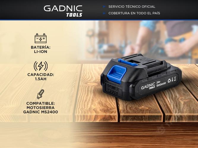 Repuesto Original Batería de Motosierra Gadnic MS2400 - 1