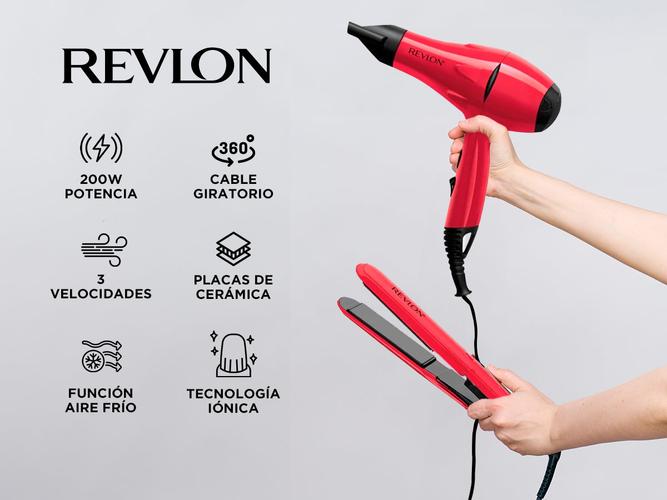 Combo Revlon Secador De Pelo + Plancha Rvdr 5230la2 - 1