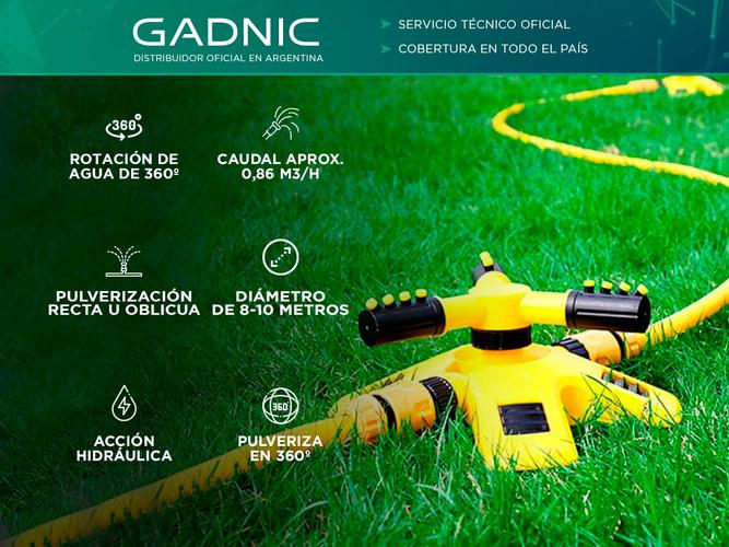 Aspersor Giratorio Automático Gadnic Riego 360°  - 1