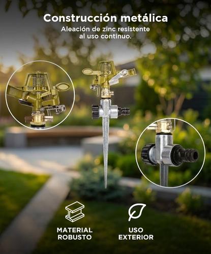 Regador Aspersor de Metalico Gadnic Con Estaca - 3