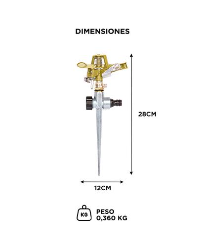 Regador Aspersor de Metalico Gadnic Con Estaca - 5